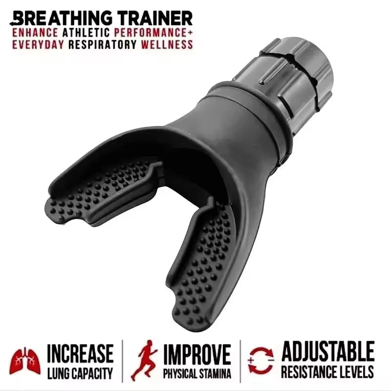 Breathing Exercise for Lungs Portable Breath Fitness Exerciser Device Endurance Workout Device with Adjustable Resistances - Aurora