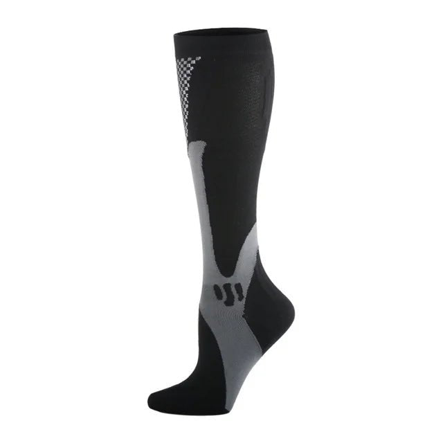 Compression Socks Nylon Medical Nursing Stockings Specializes Outdoor Cycling Fast - Drying Breathable Adult Sports - Aurora