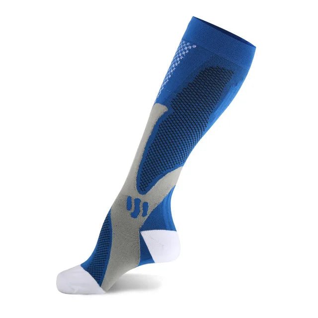 Compression Socks Nylon Medical Nursing Stockings Specializes Outdoor Cycling Fast - Drying Breathable Adult Sports - Aurora
