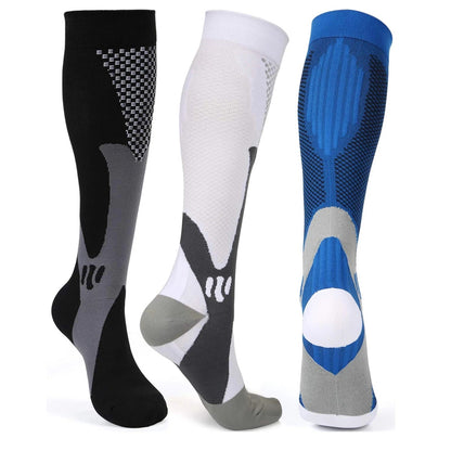 Compression Socks Nylon Medical Nursing Stockings Specializes Outdoor Cycling Fast - Drying Breathable Adult Sports - Aurora