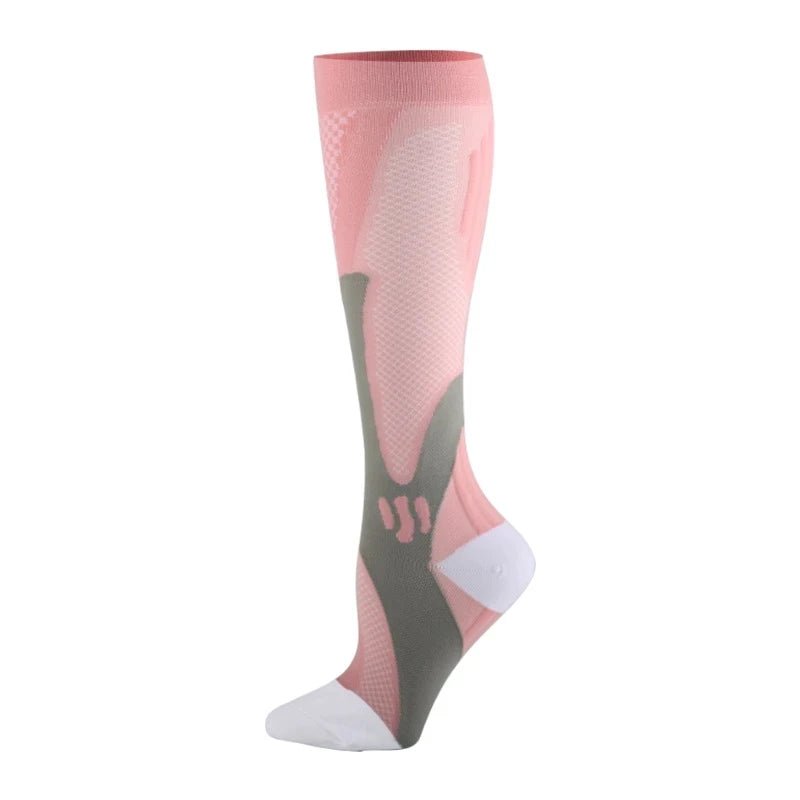 Compression Socks Nylon Medical Nursing Stockings Specializes Outdoor Cycling Fast - Drying Breathable Adult Sports - Aurora