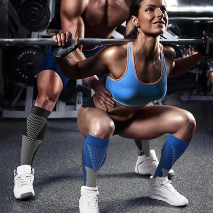 Compression Socks Nylon Medical Nursing Stockings Specializes Outdoor Cycling Fast - Drying Breathable Adult Sports - Aurora