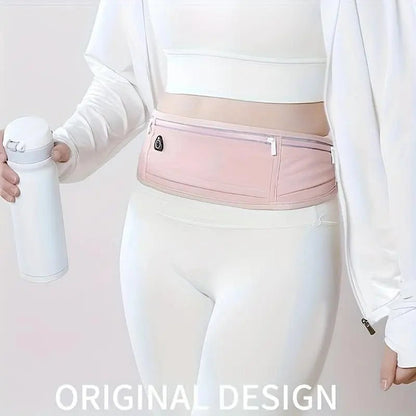 Running Waist Belt with Phone Bag – 3 - Pocket Fitness Belt for Gym, Hiking & Running - Aurora