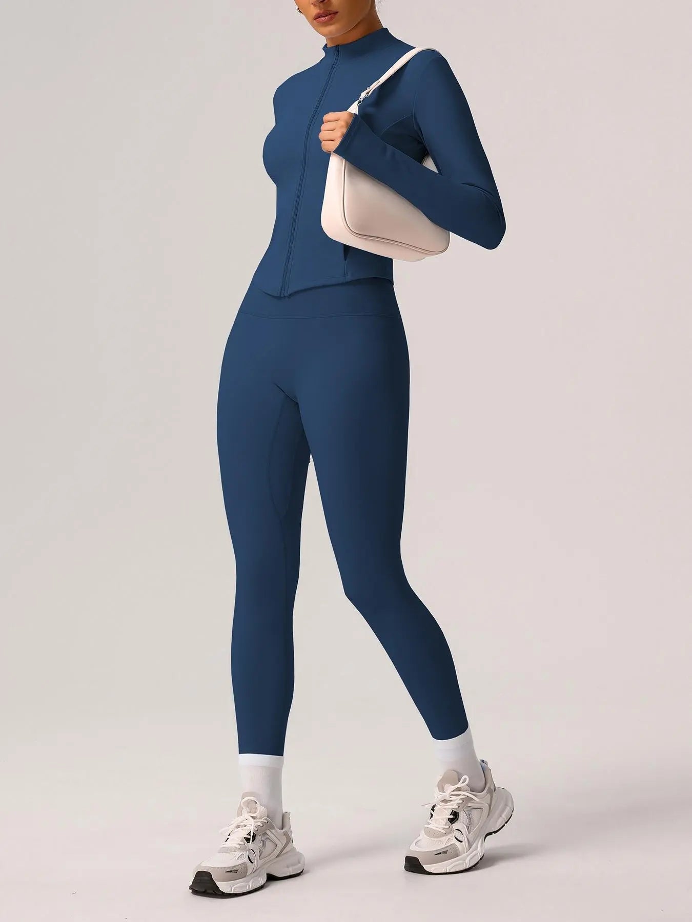 Women's Zip - Up Jacket & Leggings Set – Matching Activewear for Yoga, Gym & Running - Aurora